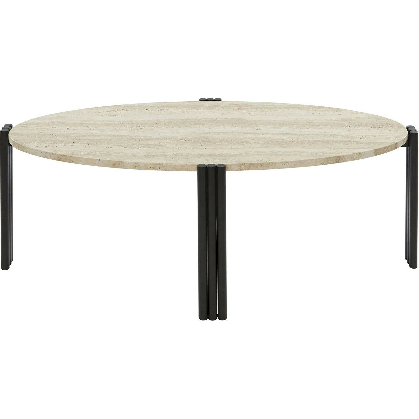 AYTM Tribus Kaffeetisch Oval, Schwarz / Travertinfarben 1 AYTM Tribus Kaffeetisch Oval, Schwarz / Travertinfarben