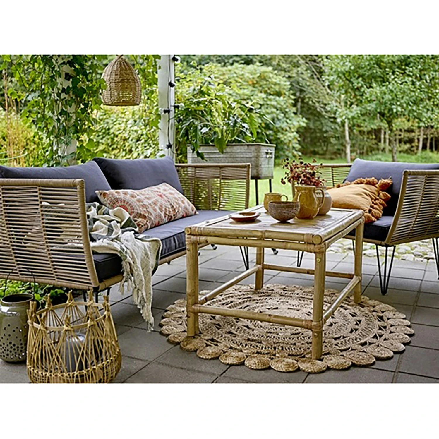 Bloomingville Mundo Sofa Mit Kissen, Grün 5 Bloomingville Mundo Sofa Mit Kissen, Grün – Bild 5