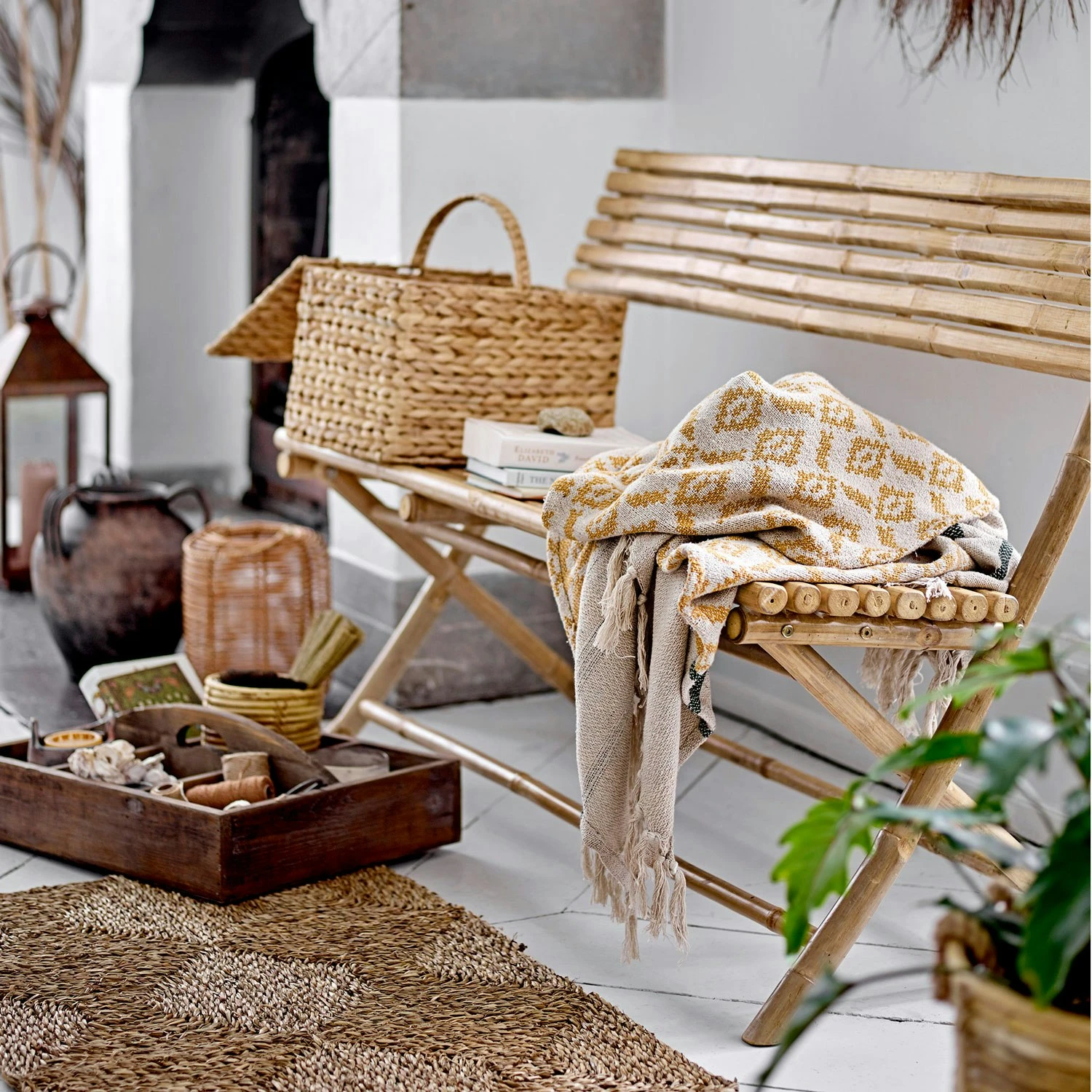 Bloomingville Sole Bank 120x54 Cm, Bambus 2 Bloomingville Sole Bank 120x54 Cm, Bambus – Bild 2