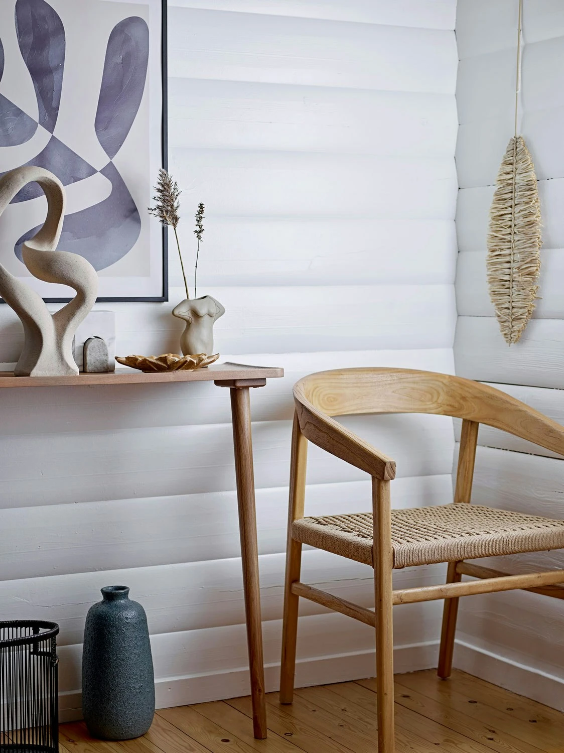 Bloomingville Vitus Esszimmerstuhl Hell Eiche / Papierschnur 2 Bloomingville Vitus Esszimmerstuhl Hell Eiche / Papierschnur – Bild 2