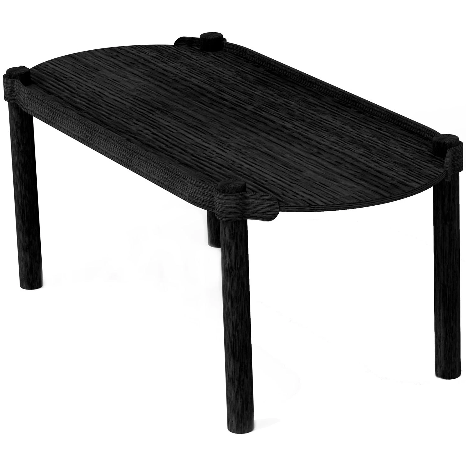 Woody Table 50x105cm Black Stained Oak 1 Woody Table 50x105cm Black Stained Oak
