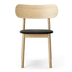 Elephant Breiter Stuhl, Eiche/Schwarzer Samt