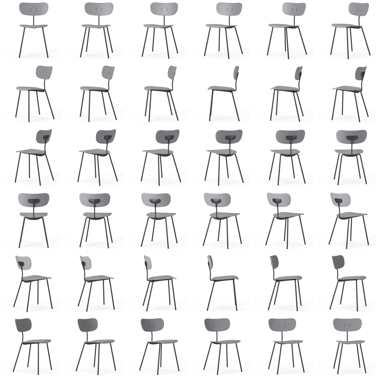 Habit Stuhl, Grau / Grau 6 Habit Stuhl, Grau / Grau – Bild 6