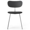 Habit Stuhl Chrom, Schwarz Leder / Schwarz Eiche