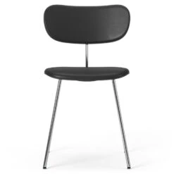 Habit Stuhl Chrom, Schwarz Leder