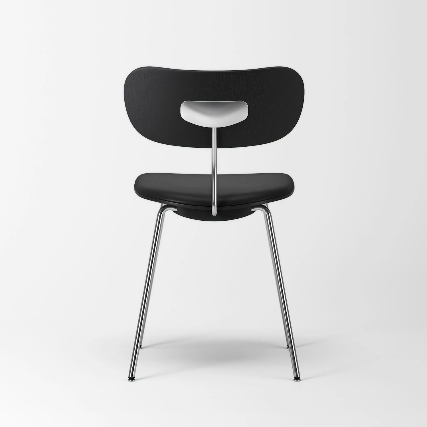 Habit Stuhl Chrom, Schwarz Leder 5 Habit Stuhl Chrom, Schwarz Leder – Bild 5