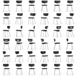 Habit Stuhl Chrom, Schwarz Leder 11 Habit Stuhl Chrom, Schwarz Leder -SitzEleganz Geschaft decotique habit stuhl 55