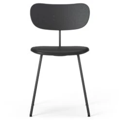 Habit Stuhl Schwarz, Schwarz Leder / Schwarz Eiche