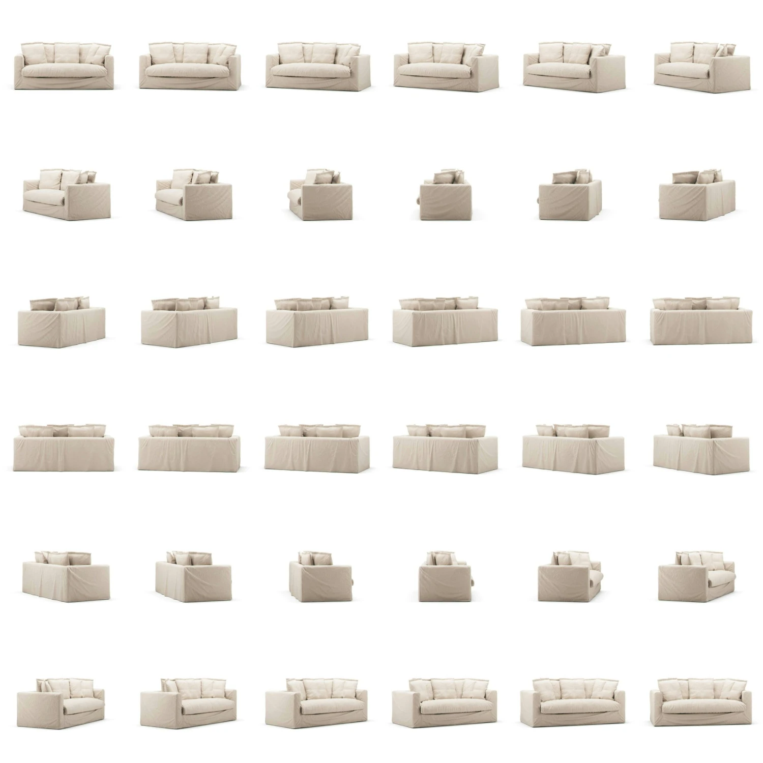 Le Grand Air Sofa 2-Sitzer Baumwolle, Beige 6 Le Grand Air Sofa 2-Sitzer Baumwolle, Beige – Bild 6