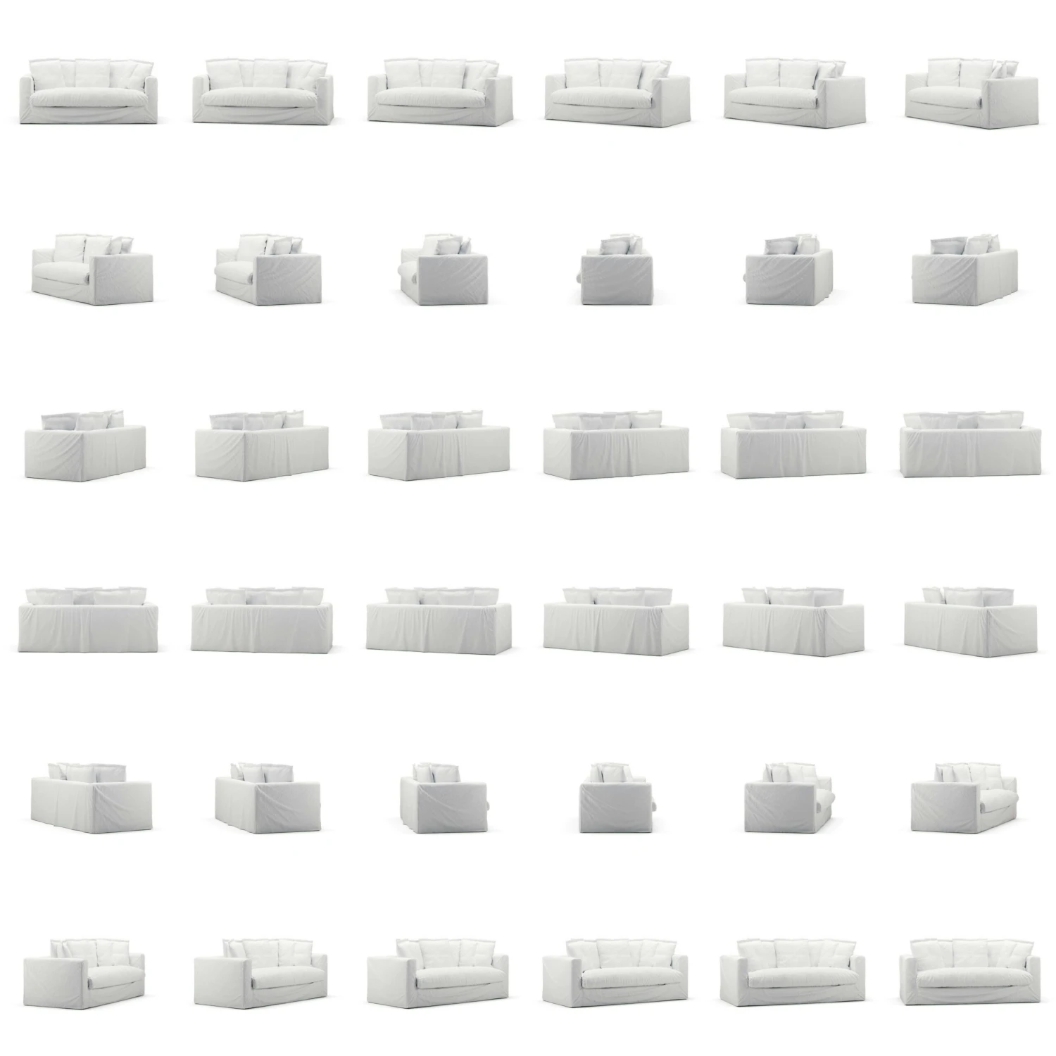 Le Grand Air Sofa 2-Sitzer Baumwolle, Weiß 5 Le Grand Air Sofa 2-Sitzer Baumwolle, Weiß – Bild 5