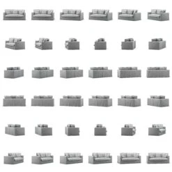 Le Grand Air Sofa 2-Sitzer Baumwolle, Hellgrau 11 Le Grand Air Sofa 2-Sitzer Baumwolle, Hellgrau -SitzEleganz Geschaft decotique le grand air sofa 2 sitzer baumwolle 19