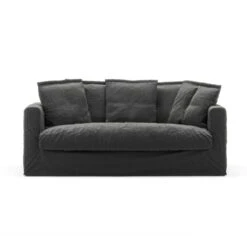 Le Grand Air Sofa 2-Sitzer Leinen, Carbon Dust