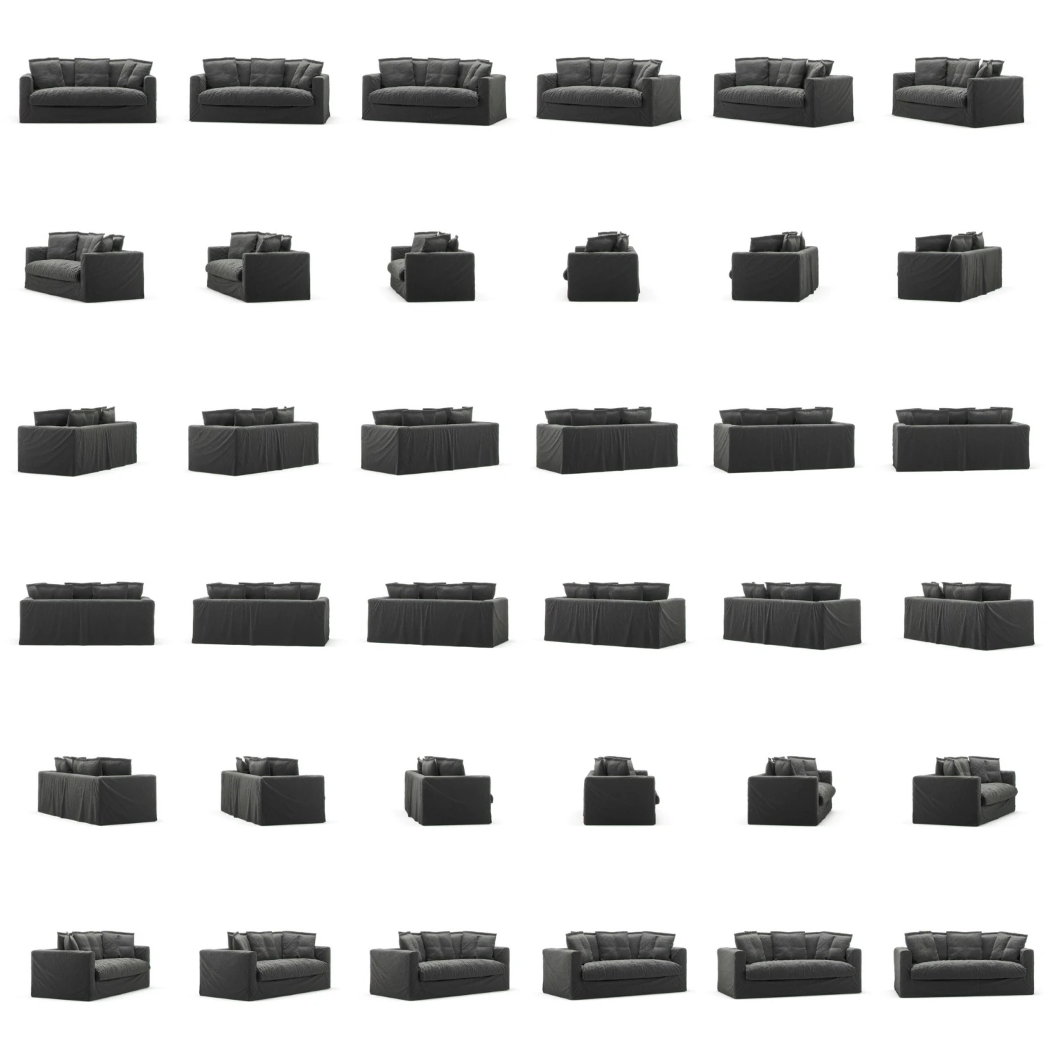 Le Grand Air Sofa 2-Sitzer Leinen, Carbon Dust 5 Le Grand Air Sofa 2-Sitzer Leinen, Carbon Dust – Bild 5