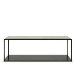 Marvelous Kaffeetisch 123x63 Cm, Jura-Kalkstein / Schwarz