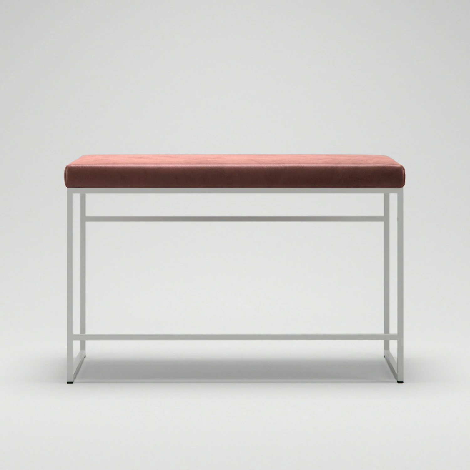 Bank, Weiß / Rost Samt 2 Bank, Weiß / Rost Samt – Bild 2