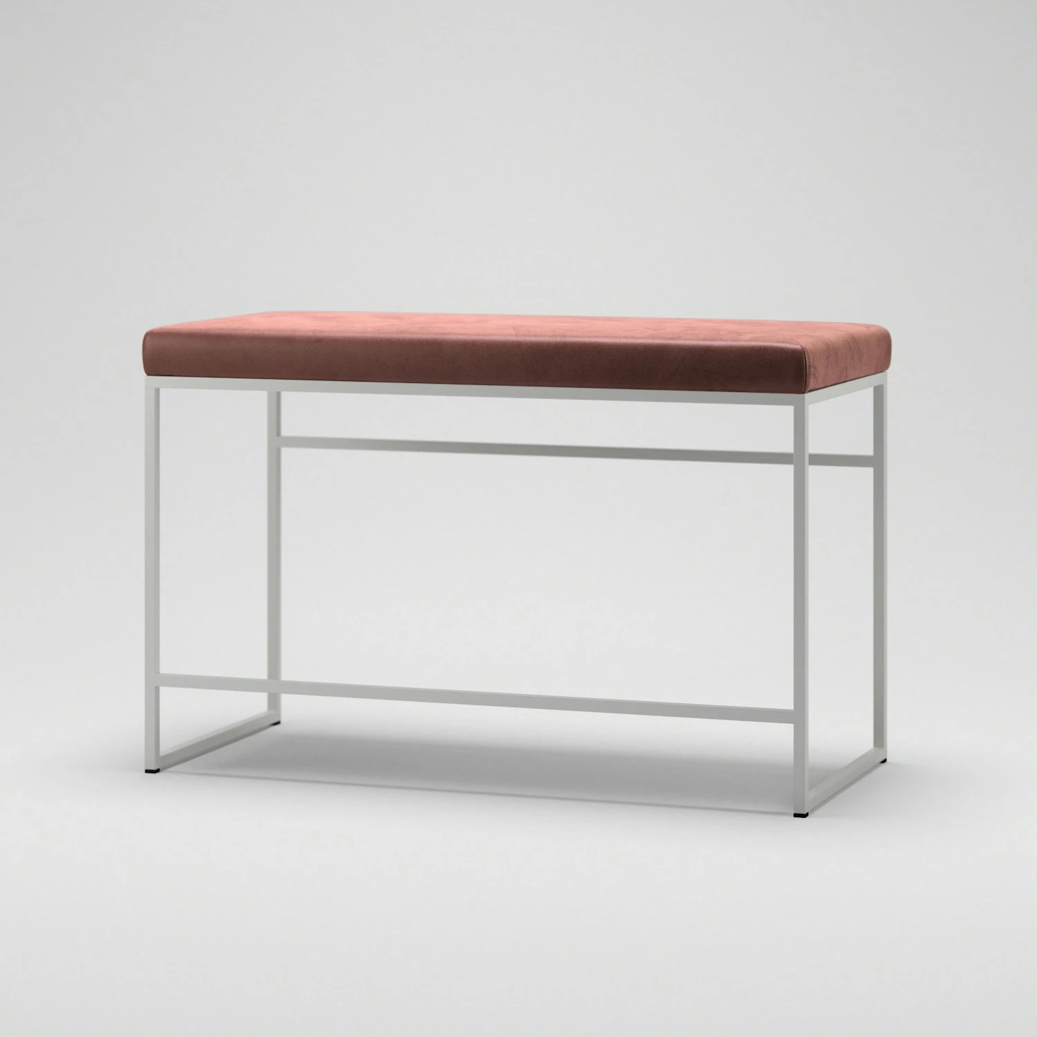Bank, Weiß / Rost Samt 3 Bank, Weiß / Rost Samt – Bild 3