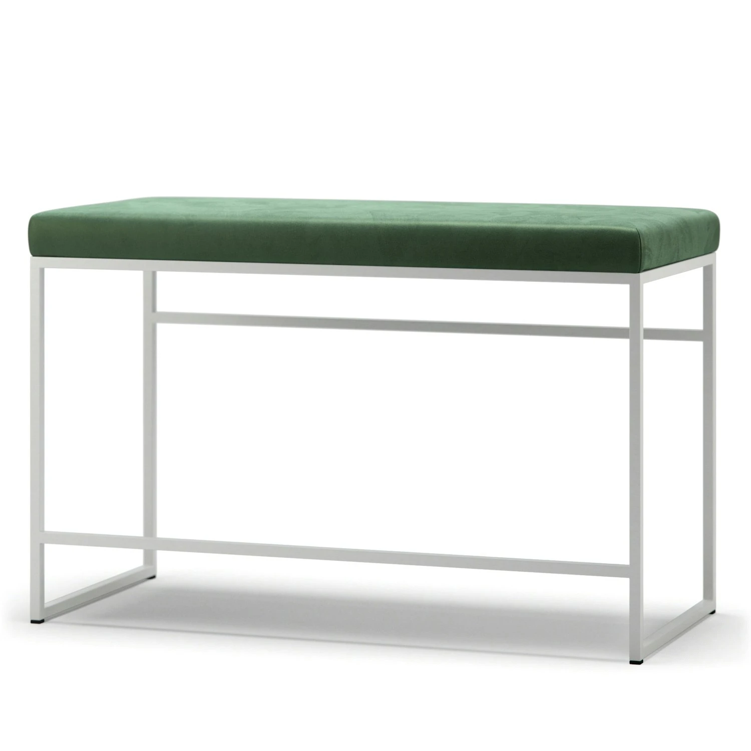 Bank, Weiß / Grün Samt 1 Bank, Weiß / Grün Samt