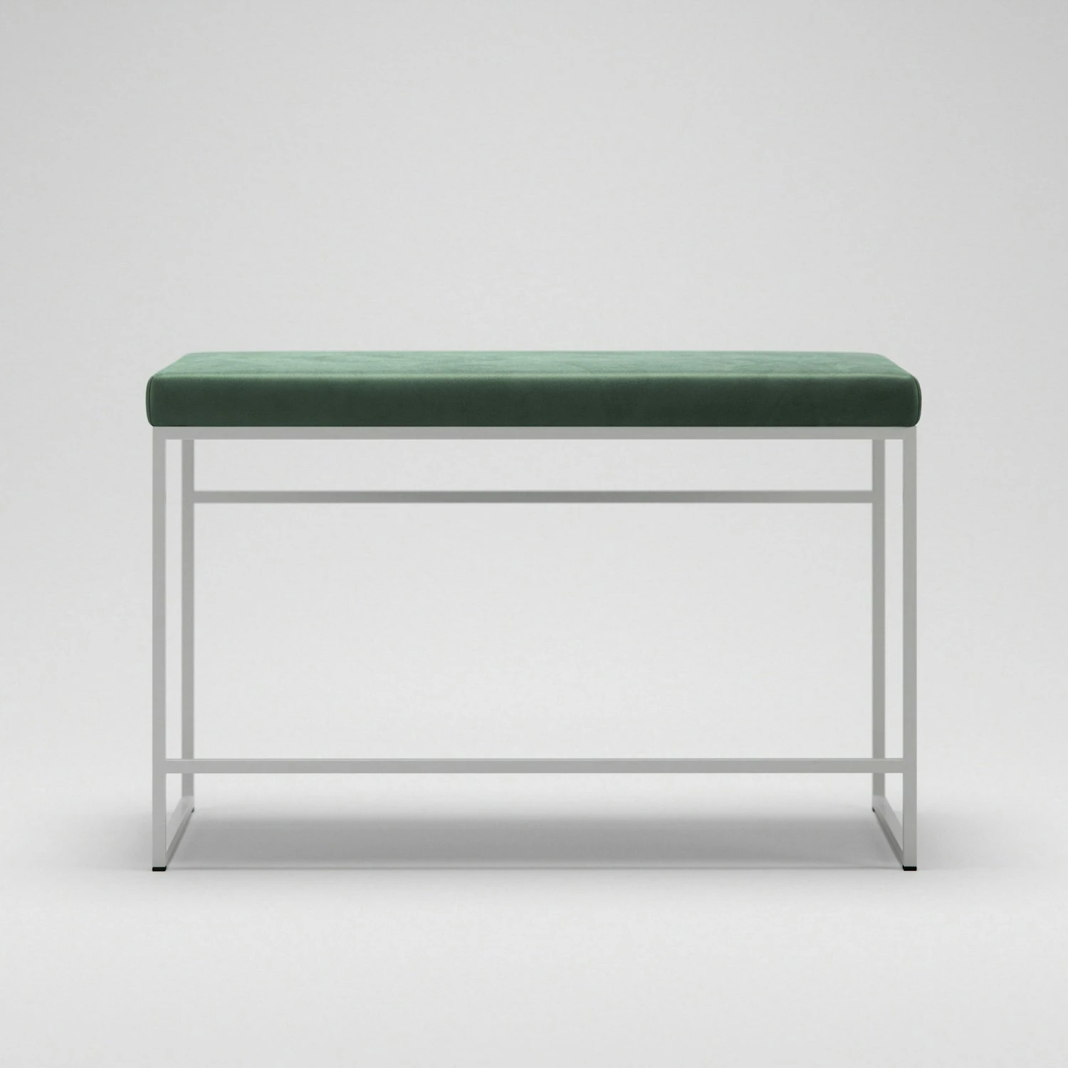Bank, Weiß / Grün Samt 2 Bank, Weiß / Grün Samt – Bild 2