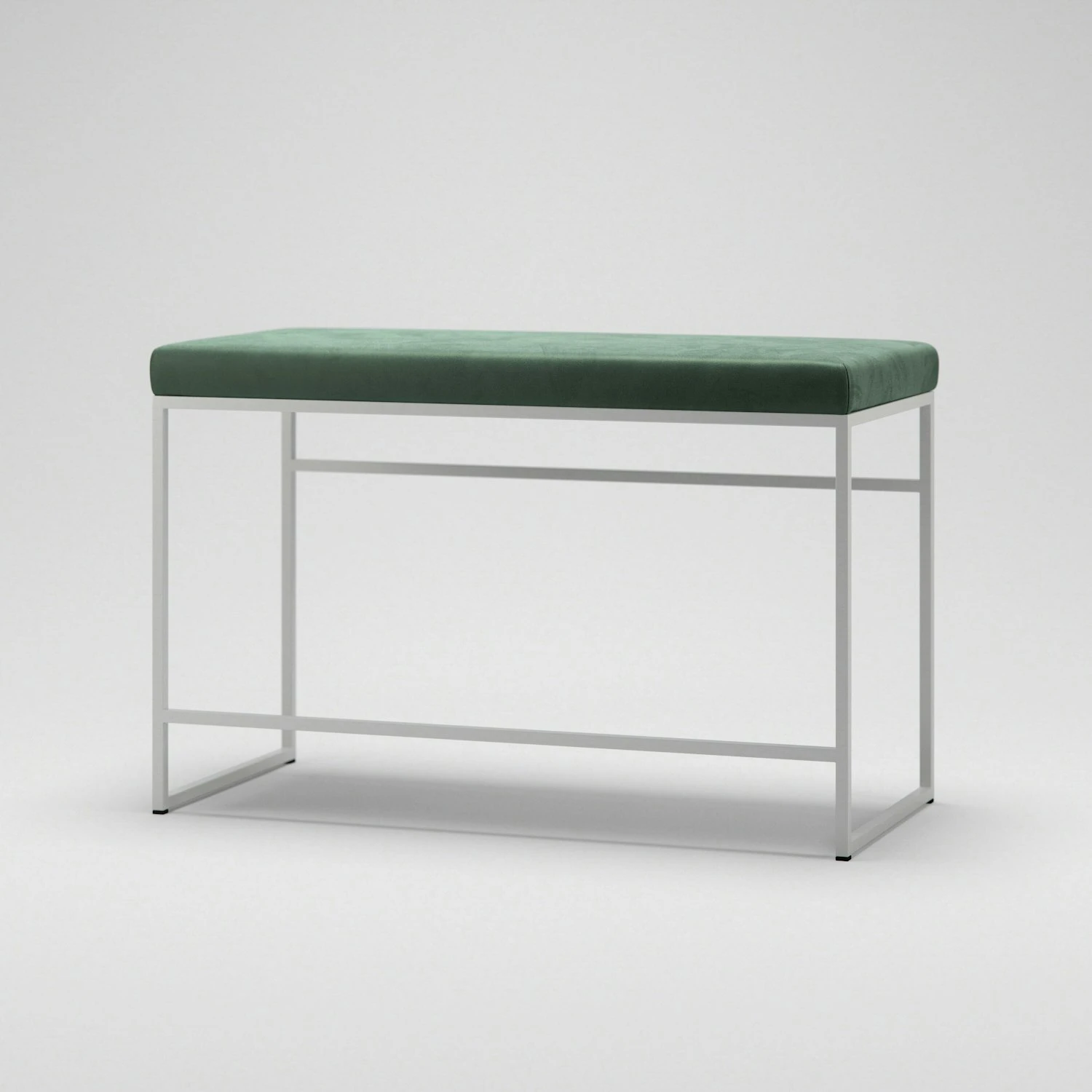 Bank, Weiß / Grün Samt 3 Bank, Weiß / Grün Samt – Bild 3