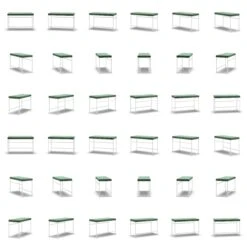 Bank, Weiß / Grün Samt 9 Bank, Weiß / Grün Samt -SitzEleganz Geschaft department bank wei 115