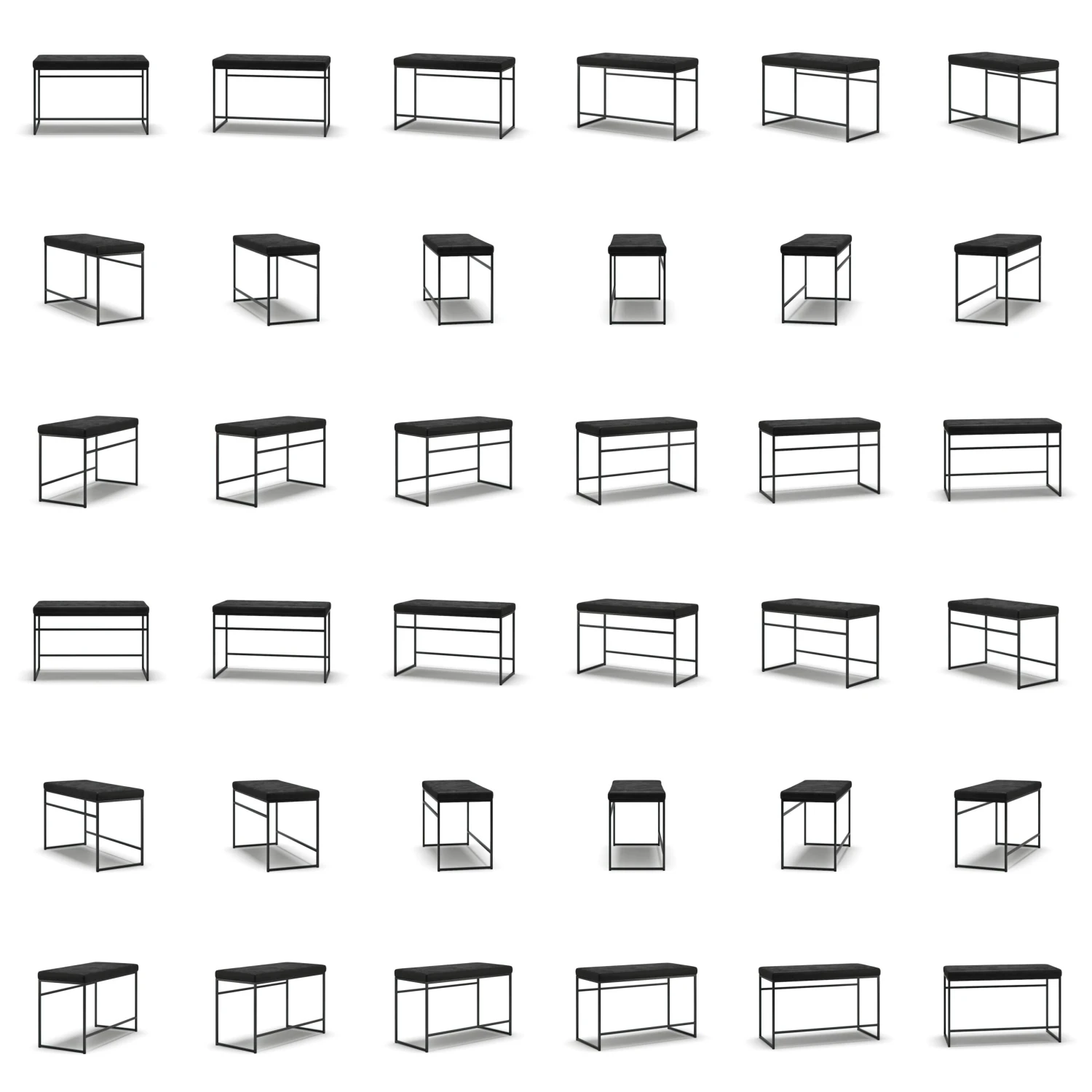 Bank, Schwarz / Schwarz Samt 5 Bank, Schwarz / Schwarz Samt – Bild 5