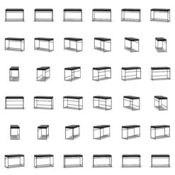 Bank, Schwarz / Schwarz Leder 11 Bank, Schwarz / Schwarz Leder -SitzEleganz Geschaft department bank wei 52