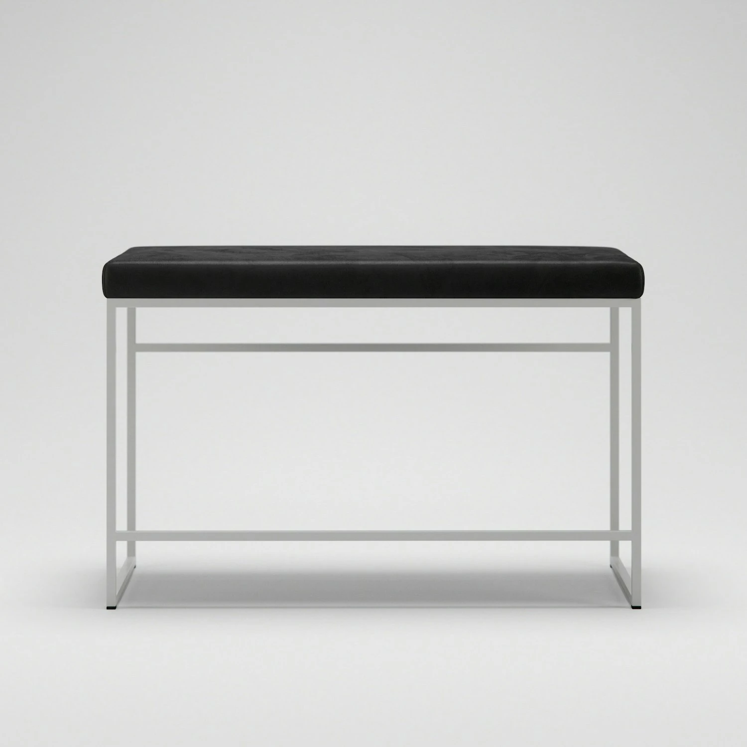 Bank, Weiß / Schwarz Samt 2 Bank, Weiß / Schwarz Samt – Bild 2