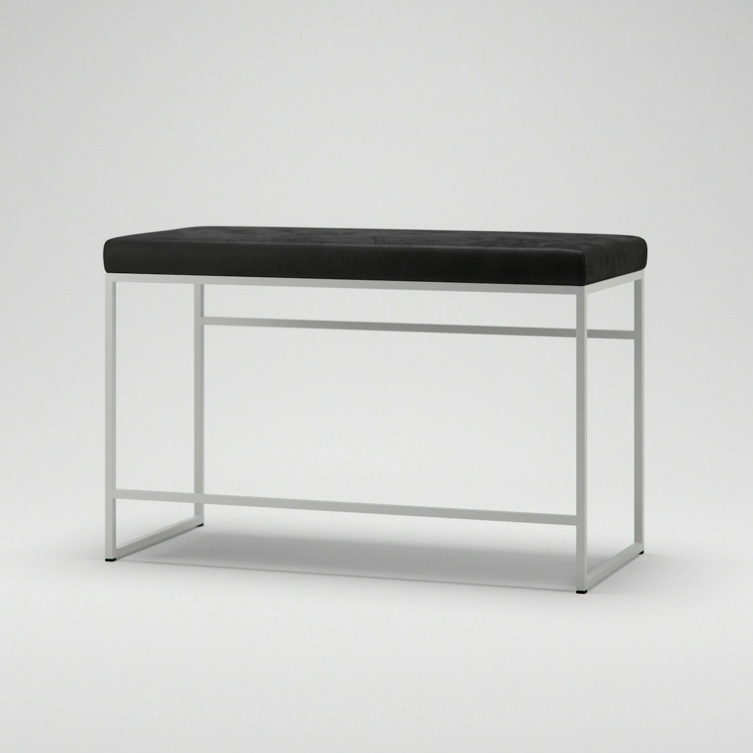 Bank, Weiß / Schwarz Samt 3 Bank, Weiß / Schwarz Samt – Bild 3