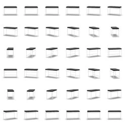 Bank, Weiß / Schwarz Leder -SitzEleganz Geschaft department bank wei 69