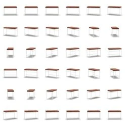 Bank, Weiß / Braun Leder 11 Bank, Weiß / Braun Leder -SitzEleganz Geschaft department bank wei 75