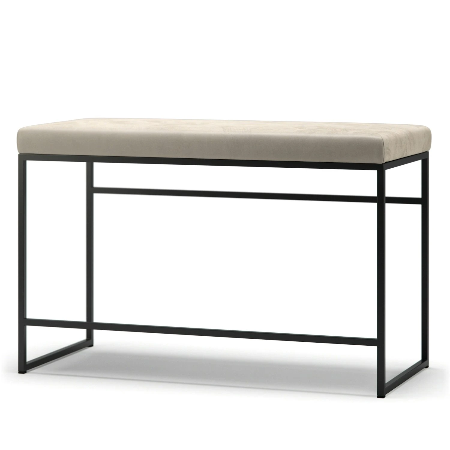 Bank, Schwarz / Beige Samt 1 Bank, Schwarz / Beige Samt