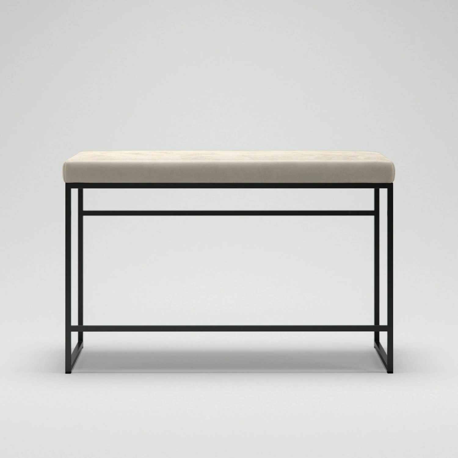 Bank, Schwarz / Beige Samt 2 Bank, Schwarz / Beige Samt – Bild 2