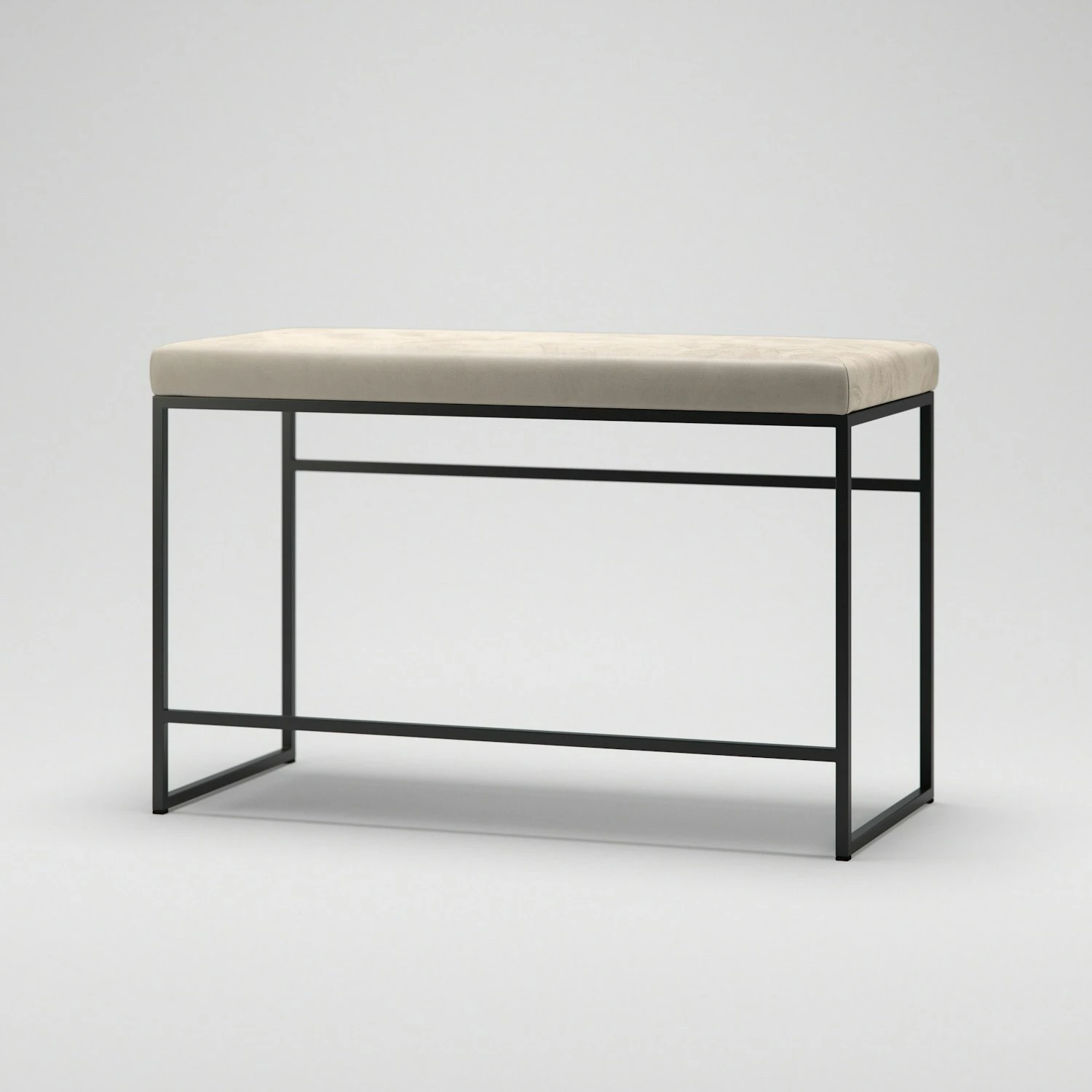 Bank, Schwarz / Beige Samt 3 Bank, Schwarz / Beige Samt – Bild 3