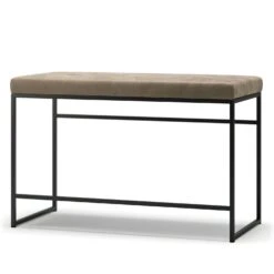 Bank, Schwarz / Taupe Samt