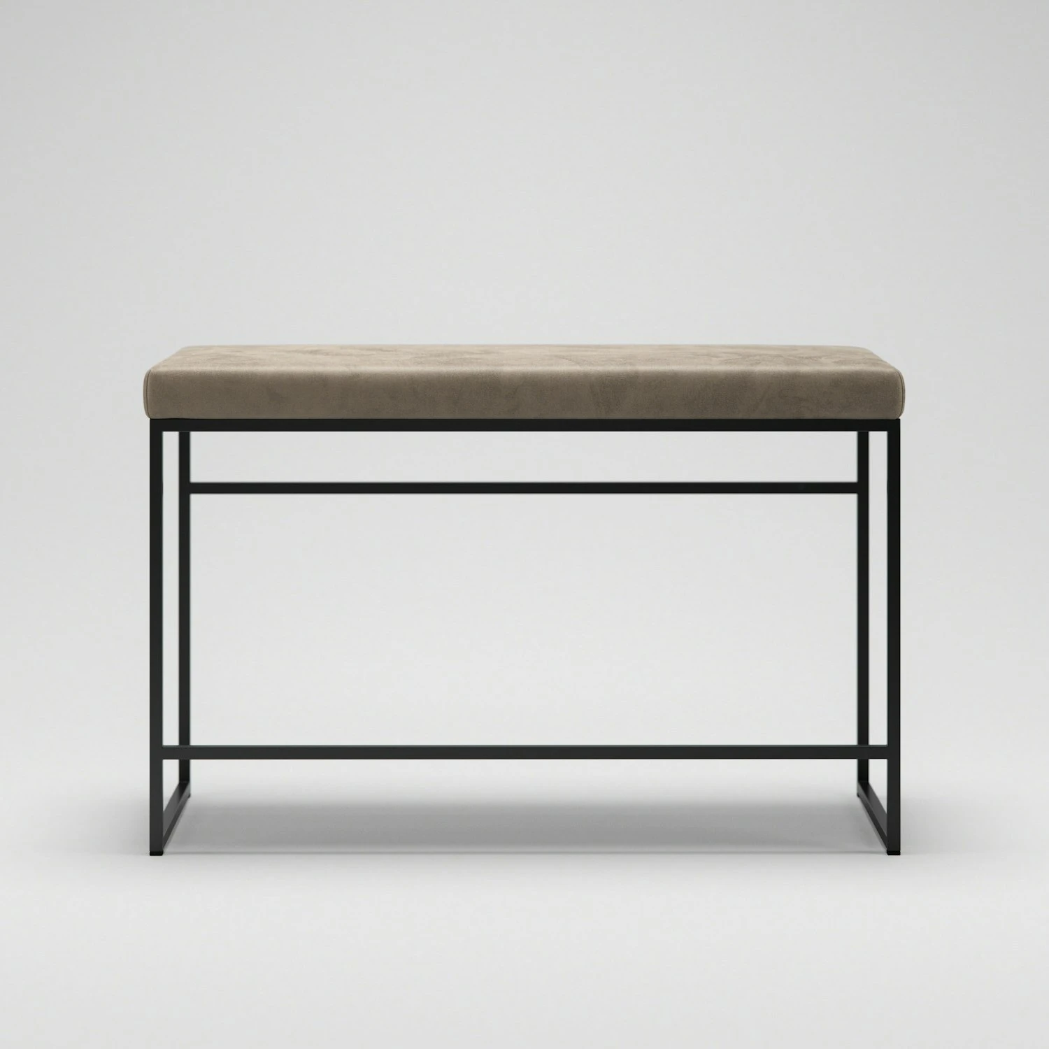 Bank, Schwarz / Taupe Samt 2 Bank, Schwarz / Taupe Samt – Bild 2