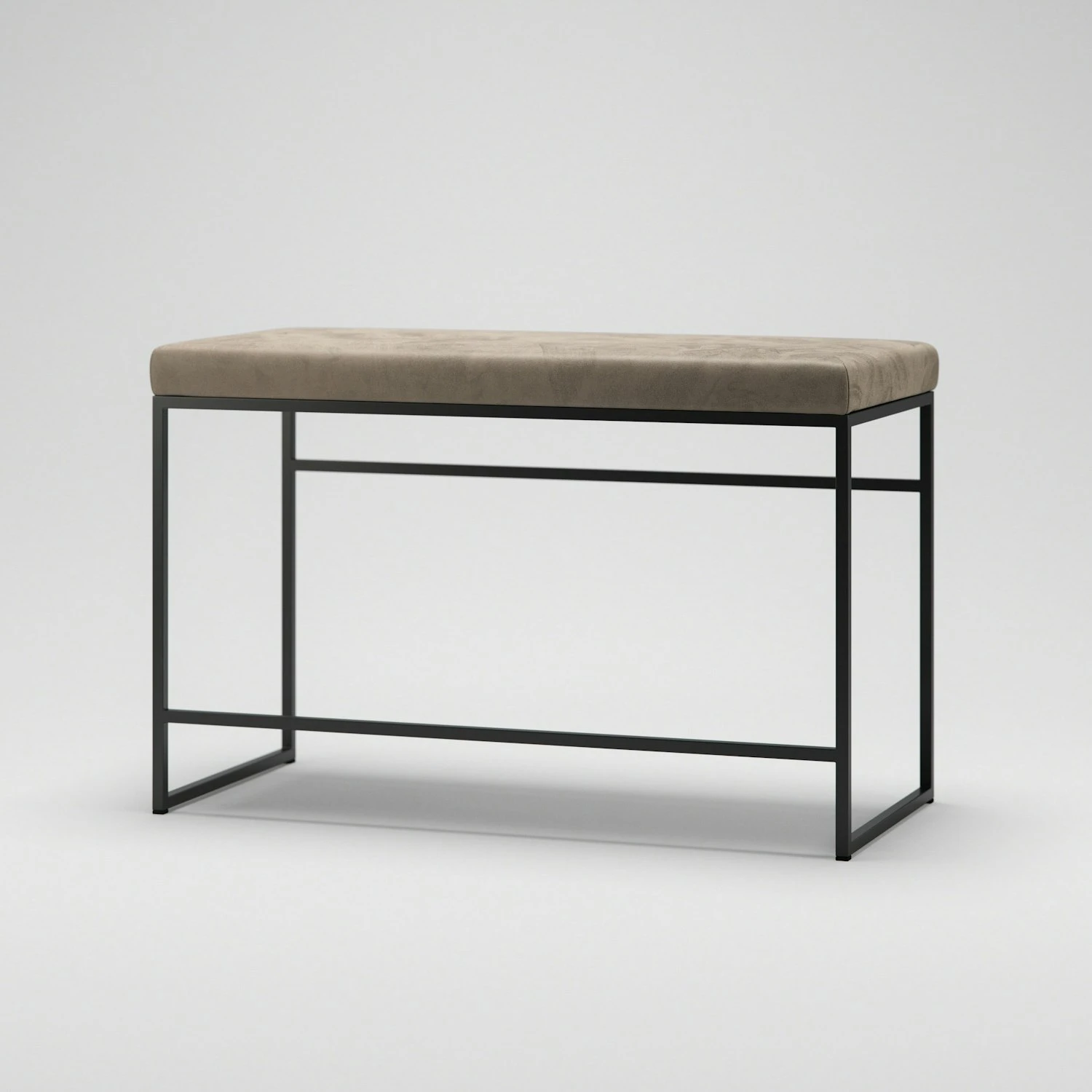Bank, Schwarz / Taupe Samt 3 Bank, Schwarz / Taupe Samt – Bild 3