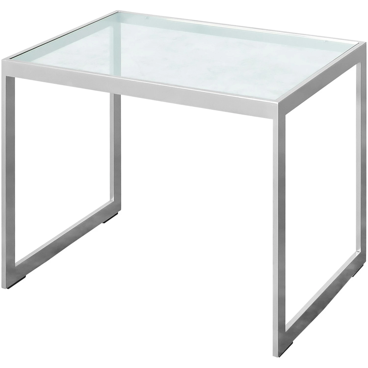Square Beistelltisch 56x41x43 Cm, Silver Grey/Glass 2 Square Beistelltisch 56x41x43 Cm, Silver Grey/Glass – Bild 2