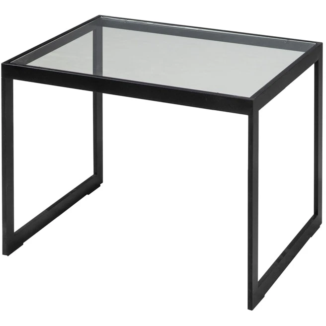 Square Beistelltisch 56x41x43 Cm, Silver Grey/Glass 4 Square Beistelltisch 56x41x43 Cm, Silver Grey/Glass – Bild 4