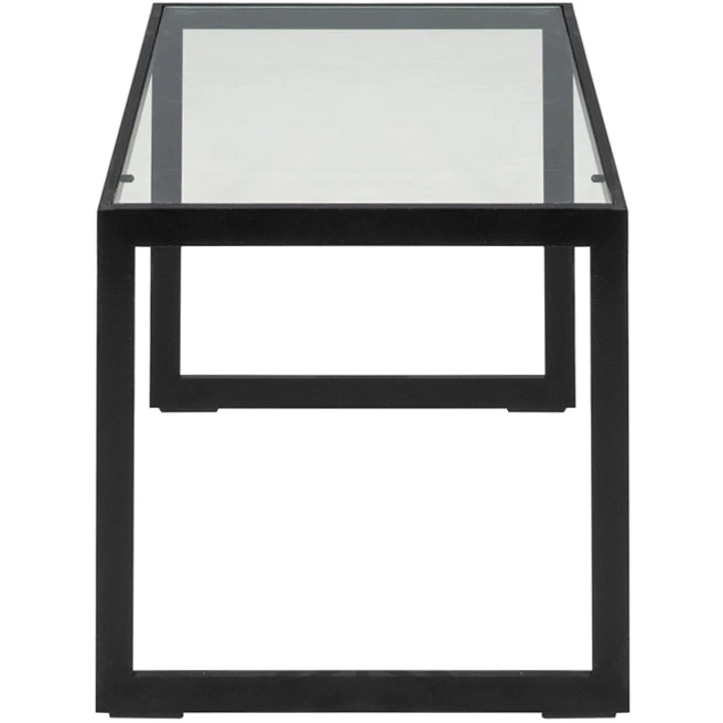 Square Beistelltisch 56x41x43 Cm, Silver Grey/Glass 5 Square Beistelltisch 56x41x43 Cm, Silver Grey/Glass – Bild 5