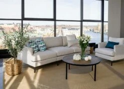 Square Kaffeetisch Ø93x40, Schwarz/Burned Walnut -SitzEleganz Geschaft englesson square kaffeetisch 93 6