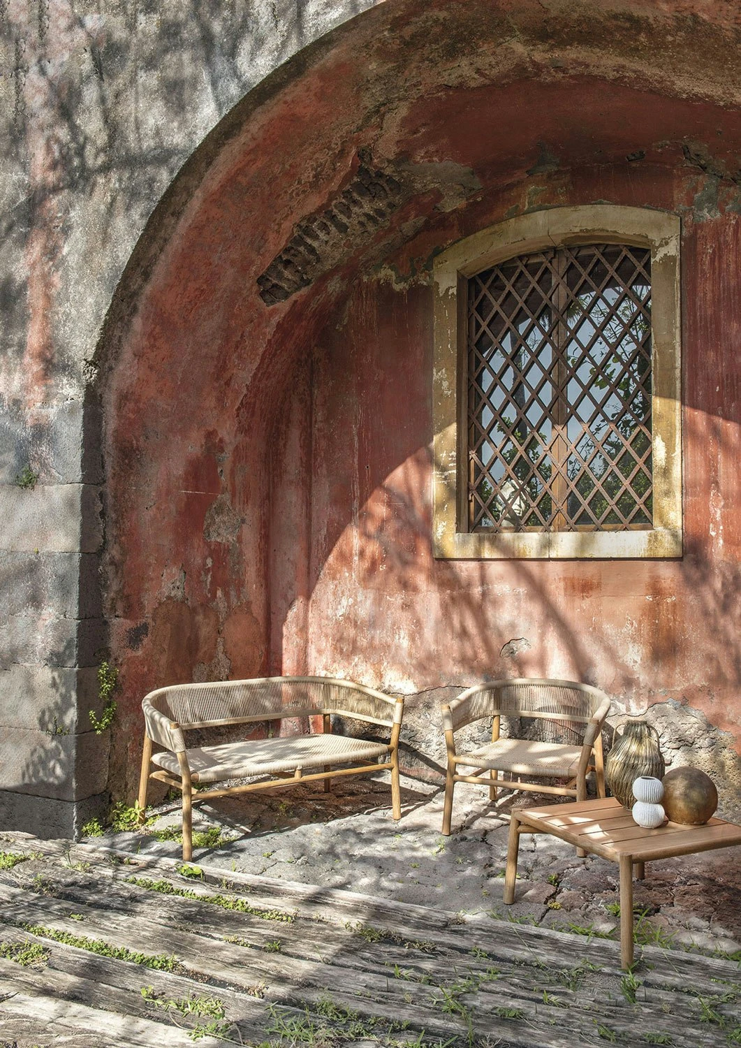 Kilt Sofa 2-Sitzer, Teak / Sand 6 Kilt Sofa 2-Sitzer, Teak / Sand – Bild 6