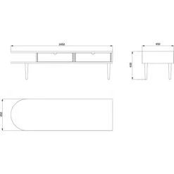 F24 Radius Bench 145 Cm, Black Oak 11 F24 Radius Bench 145 Cm, Black Oak -SitzEleganz Geschaft fdb mbler f24 radius bench 145 cm 1 1