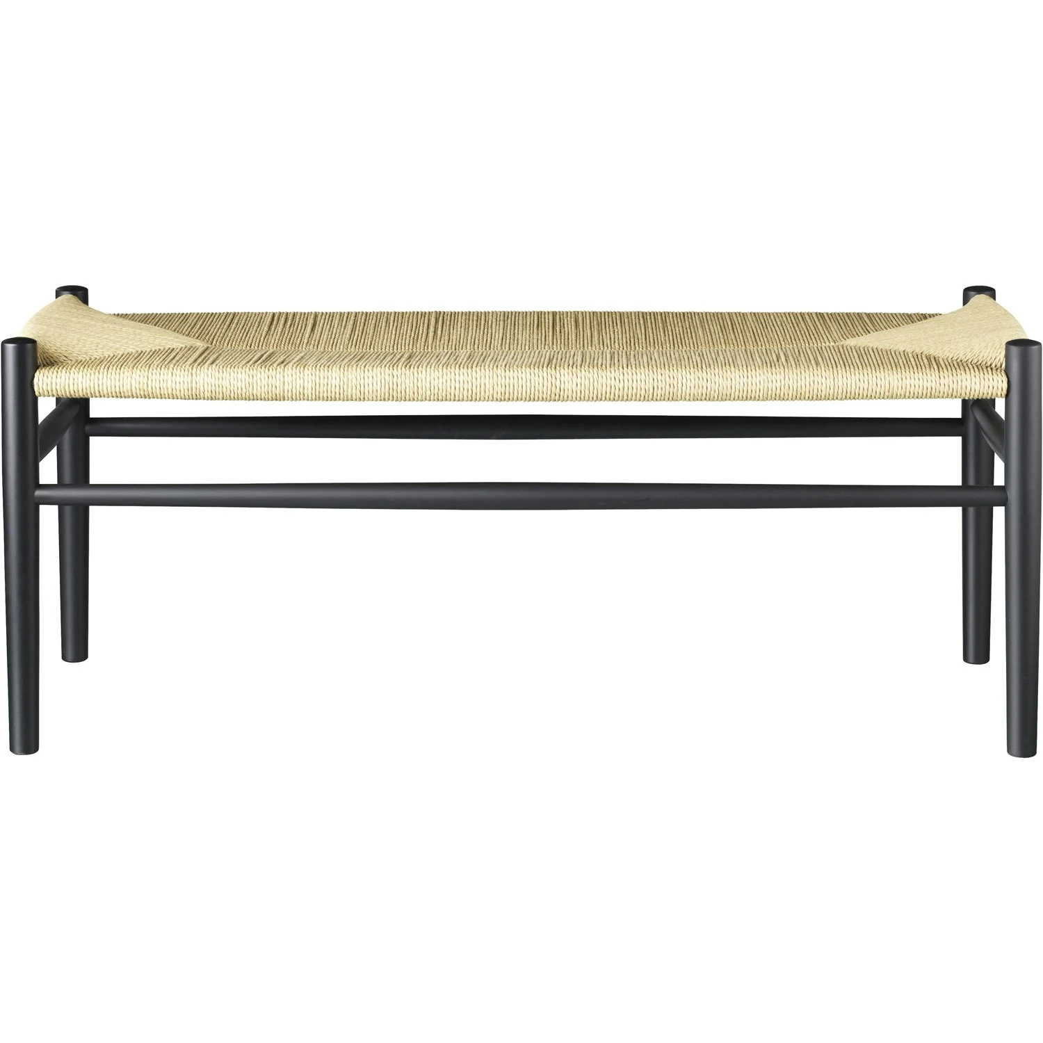 J83B Bench, Black Painted / Seat Natural 1 J83B Bench, Black Painted / Seat Natural