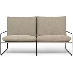 Ferm LIVING Desert Dolce Sofa Dark Sand / Schwarz, 2-Sitzer