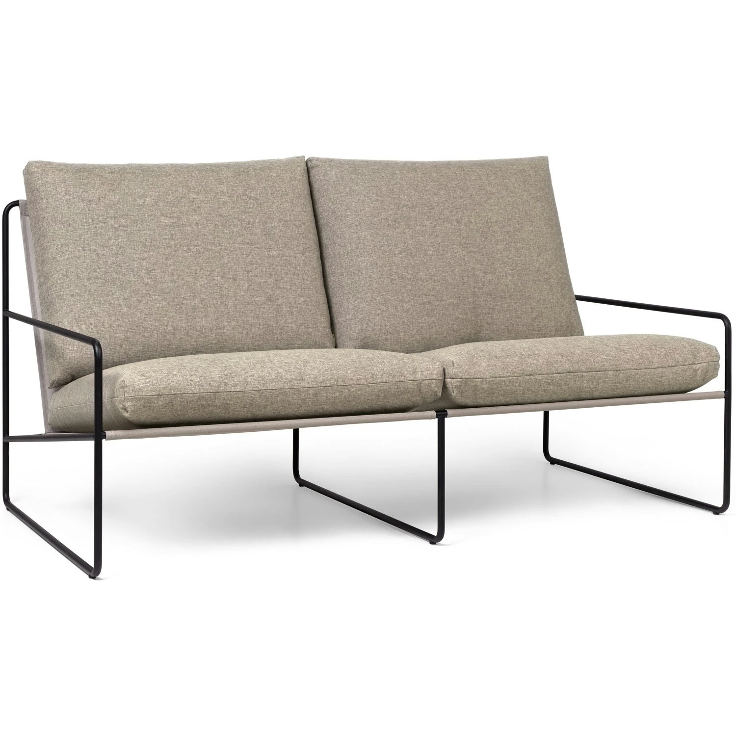 Ferm LIVING Desert Dolce Sofa Dark Sand / Schwarz, 2-Sitzer 4 Ferm LIVING Desert Dolce Sofa Dark Sand / Schwarz, 2-Sitzer – Bild 4