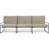 Ferm LIVING Desert Dolce Sofa Dark Sand / Schwarz, 3-Sitzer