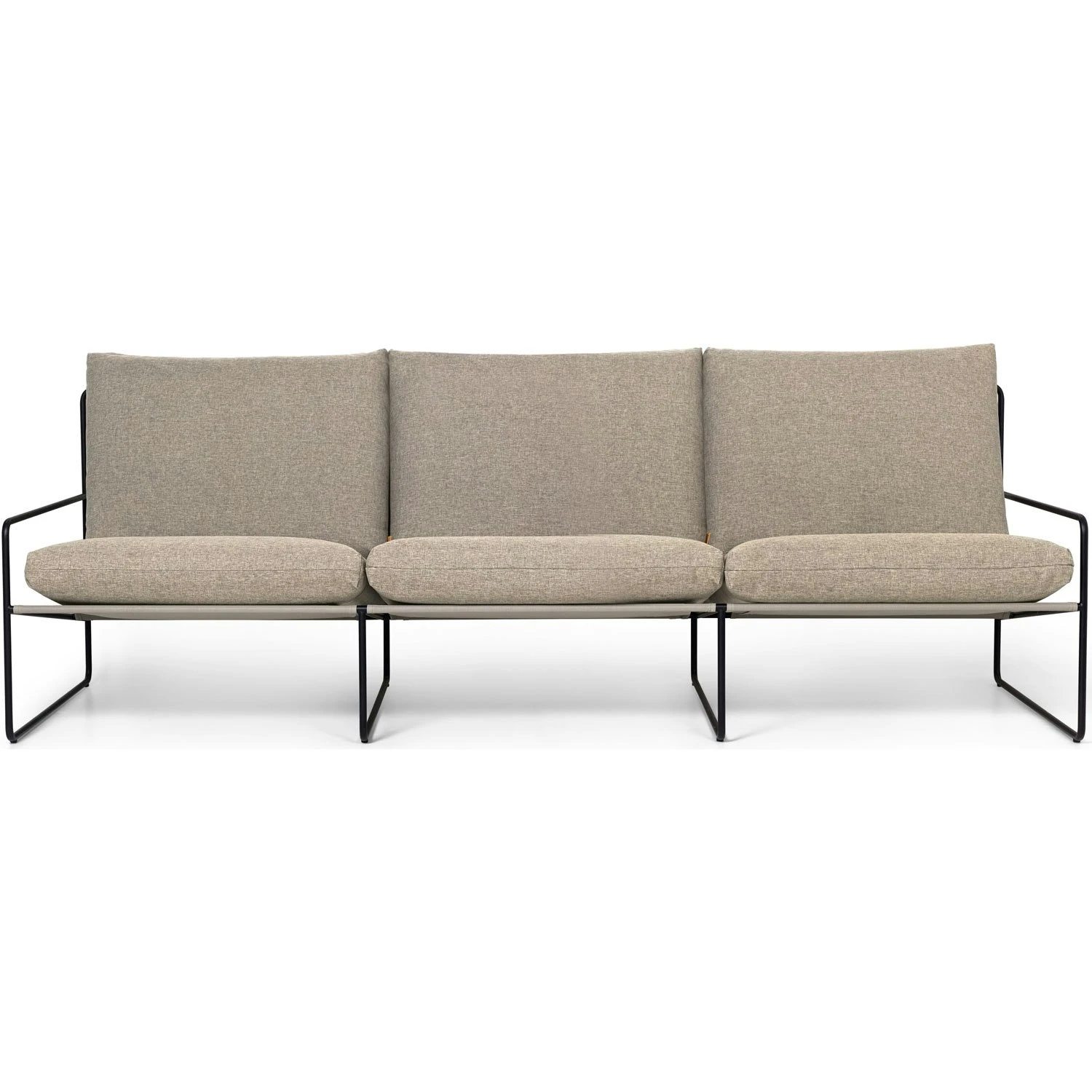 Ferm LIVING Desert Dolce Sofa Dark Sand / Schwarz, 3-Sitzer 1 Ferm LIVING Desert Dolce Sofa Dark Sand / Schwarz, 3-Sitzer