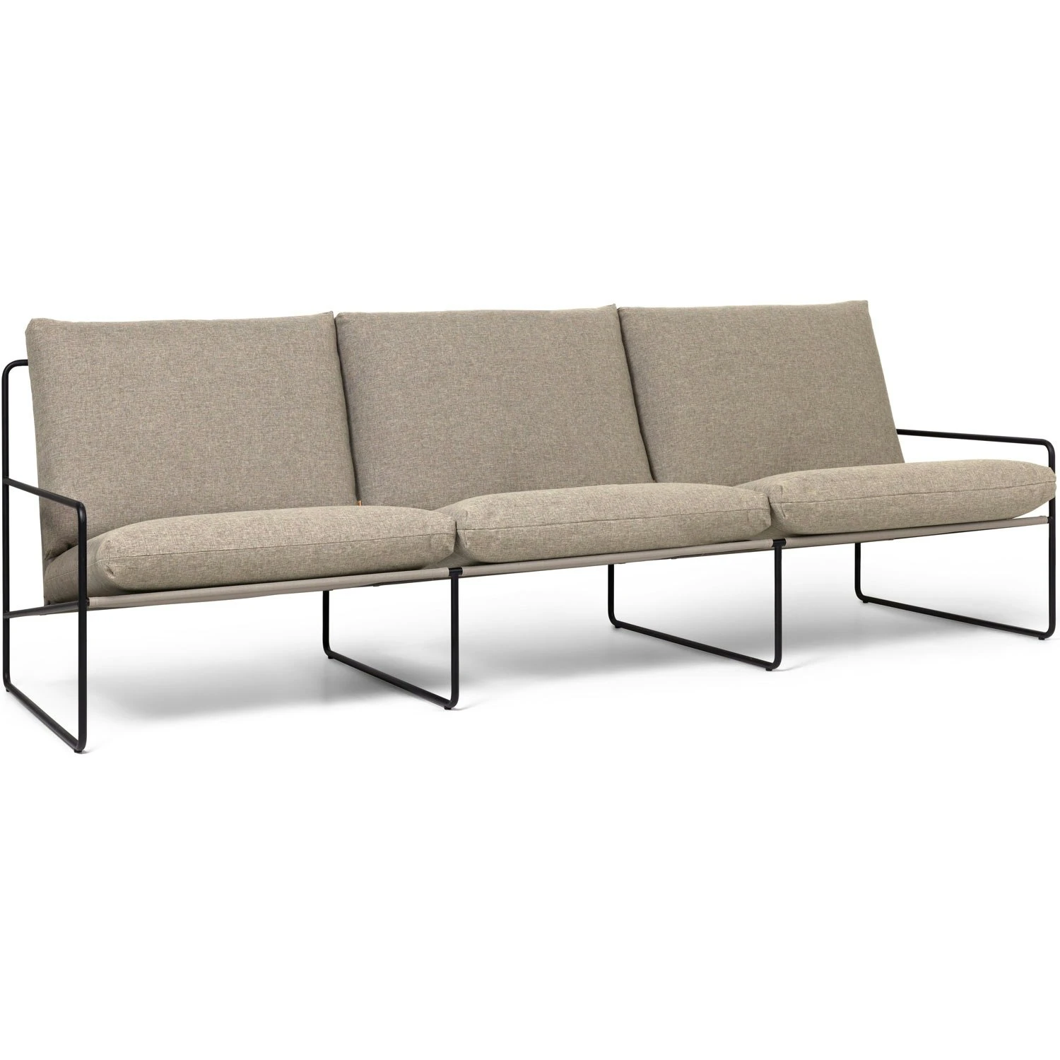 Ferm LIVING Desert Dolce Sofa Dark Sand / Schwarz, 3-Sitzer 4 Ferm LIVING Desert Dolce Sofa Dark Sand / Schwarz, 3-Sitzer – Bild 4