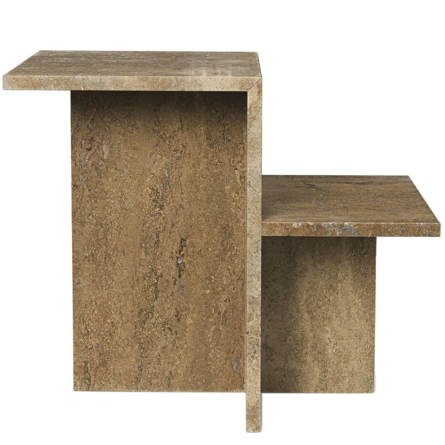 Ferm LIVING Distinct Beistelltisch Travertin, Dunkelbraun 2 Ferm LIVING Distinct Beistelltisch Travertin, Dunkelbraun – Bild 2