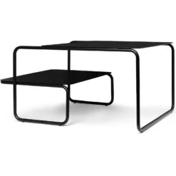 Ferm LIVING Level Kaffeetisch 79x60 Cm, Schwarz -SitzEleganz Geschaft ferm living level coffee table black 1